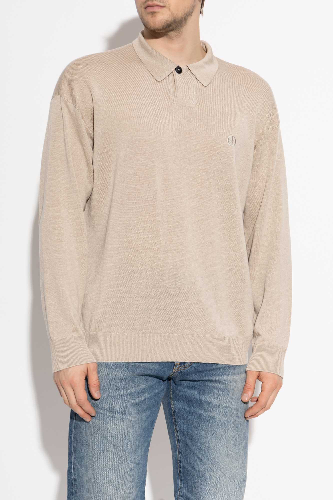 Giorgio Armani Polo with embroidered logo | Men's | Vitkac